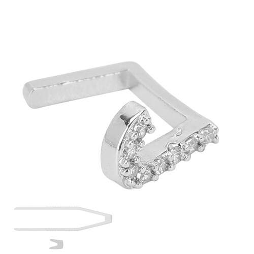 (J Silver) Silberner Zahnschmuck mit Buchstaben Hip-Hop 2