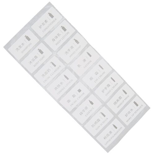 (16pcs 11 X 21mm / 0.4 X 0.8in) Rectangular Adhesive Labels Stickers 16pcs 11x21mm 2