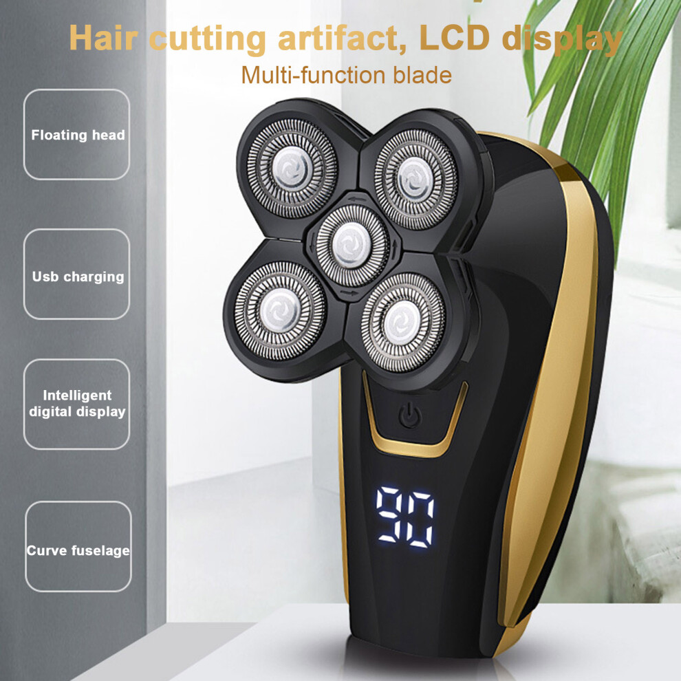 Men's Electric Shaver Head Multifunction LCD Digital Display