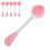 (Pink White) 5x doppelseitige Silikon-Reinigungsbürste, rosa 4