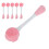 (Pink White) 5x doppelseitige Silikon-Reinigungsbürste, rosa 2