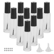 10x 8ml leere Nagellack-Glasflaschen mit Pinseldeckel