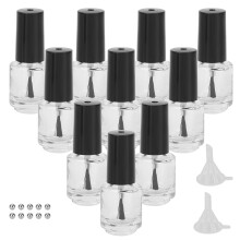 10x 5ml leere Nagellack-Flasche mit Pinseldeckel