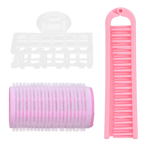 Rullo frangia DIY rosa per styling capelli