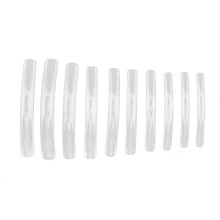 (Transparent Color) 10x Lange Platte Nageltips Transparant