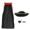 Costume Pirata Nero Mantello Cappello Maschera Occhio Barba 2
