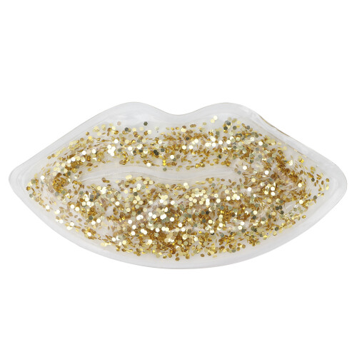 (Gold) Kühlendes Lippen-Gel Gold Glitzer Eisbeutel