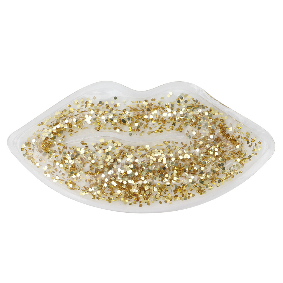 Gold (Gold) Hot Cold Compress Lips Ice Pack Glitter Cooling Therapy Lip Gel
