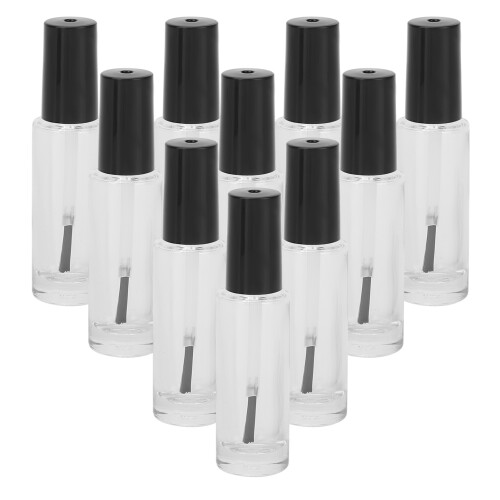 10x 8ml leere Nagellack-Glasflaschen mit Pinseldeckel 1