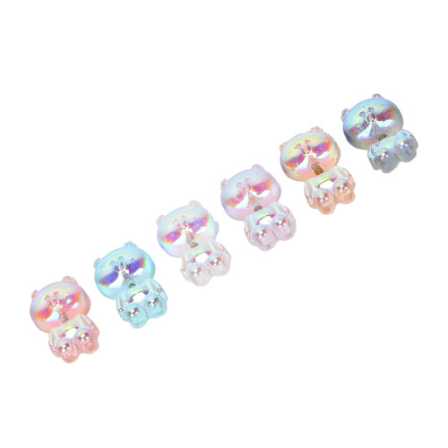 6x 3D Bear Nail Art Decals DIY Manicure 1
