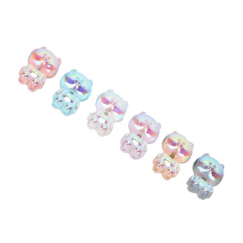 6x 3D Bear Nail Art Decals DIY Manicure 2