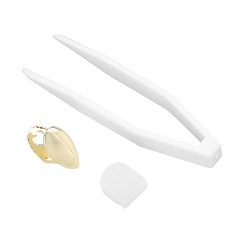(Gold) Reusable Hip Hop False Tooth Halloween Wax Kit Gold
