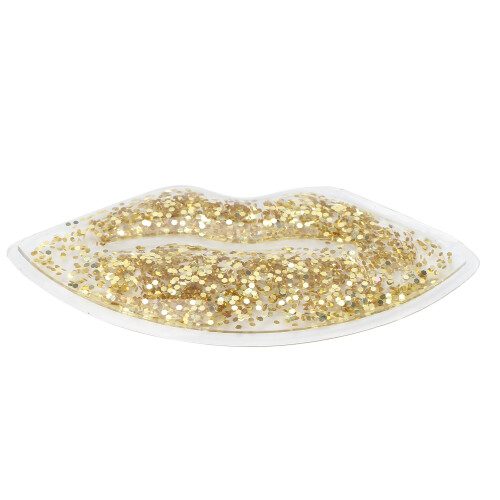 (Gold) Kühlendes Lippen-Gel Gold Glitzer Eisbeutel 1