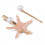 (Pink) 2x Falsche Perlen-Seestern-Haarclips, Weiß 5
