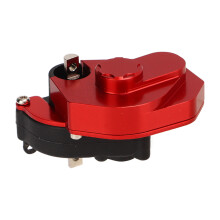 Aluminum Alloy Gearbox for Axial SCX24 Deadbolt 1/24 RC Car, Black Red