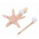 (Pink) 2x Falsche Perlen-Seestern-Haarclips, Weiß 4