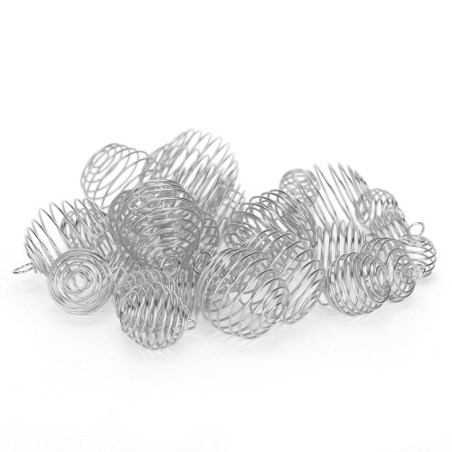 (Silver) Metall-Haarflechtringe, Dreadlock-Schmuck, Silber 2