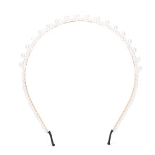 (A) Faux Pearl Alloy Headband Wedding Party Women Headwear Fashionable