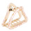 (#3) Triangular Hollow Hair Claw Clips Women Decorative 1