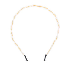 (D) Faux Pearl Alloy Headband Wedding Party Women Headwear Fashionable
