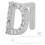 (Silver) Englischer Buchstabe D Zahn-Cosplay-Silberschmuck 3