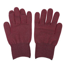 (Wine Red) Silberfaser-Antistatik-Handschuhe Arbeitsschutz Weinrot