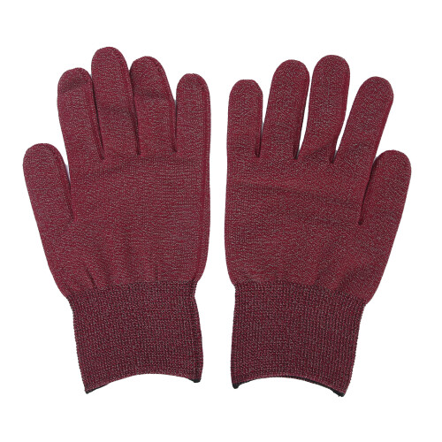 (Wine Red) Silberfaser-Antistatik-Handschuhe Arbeitsschutz Weinrot