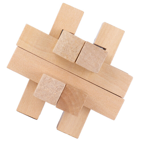 Lucchetto Incastro Legno Giocattolo Puzzle 1