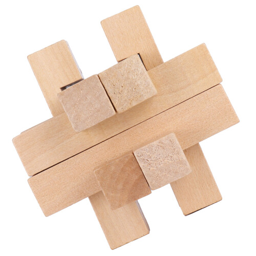 Lucchetto Incastro Legno Giocattolo Puzzle 2