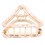 (#3) Triangular Hollow Hair Claw Clips Women Decorative 2
