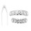 (Silver) Hip-Hop-Zahnset Silber Halloween Glitzer 1
