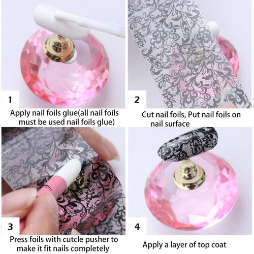 10 Sheets Nail Art Foil Transfer Stickers DIY 2