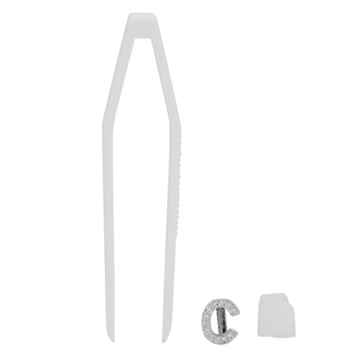 (Silver) C Shining Hip-Hop-False-Tooth Silber, Halloween-Deko 2