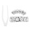(Silver) Hip-Hop-Zahnset Silber Halloween Glitzer 4