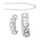 (Silver) Hip-Hop-Zahnset Silber Halloween Glitzer 2