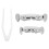 (Silver) Hip-Hop-False-Teeth Set, wiederverwendbar, Kupfer, Halloween 2