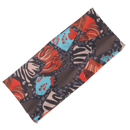 (Black) Gedrukte Elastische Haarband Rood 1