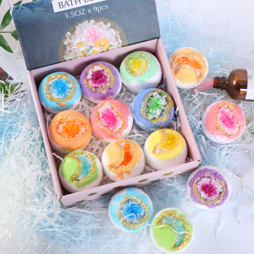 100g Sea Salt Bath Bombs Set 9 Pack Gift 2