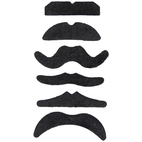 6PCS Funny SelfAdhesive Black Fake Mustache