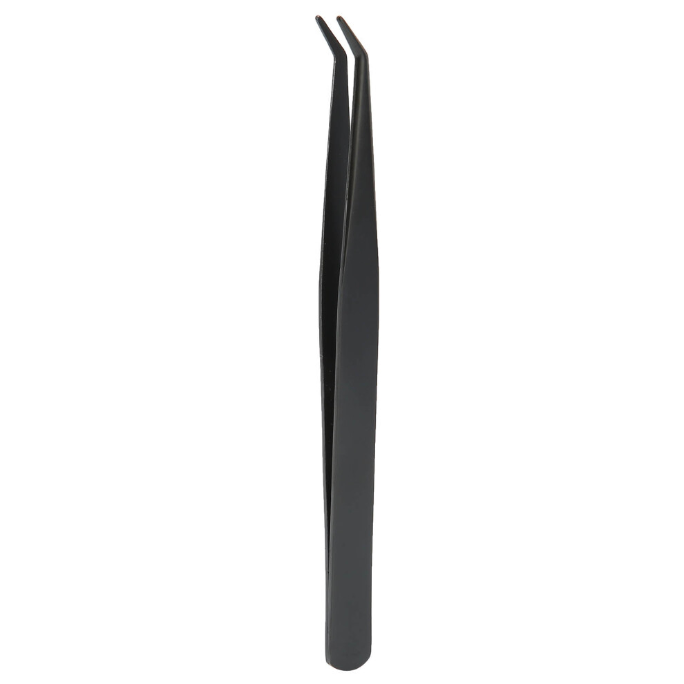 Black (Black) False Eyelash Applicator Stainless Steel Curved Tweezer