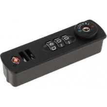 1 x TSA007 Combination Padlock for Luggage and Suitcases 3 Digits Black