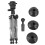 (Silver) Supporto Testa Manichino Regolabile Metallo Argento 1