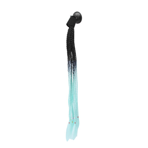 (Black Cyan) Ponytail helm decoratie dreadlocks wig 1