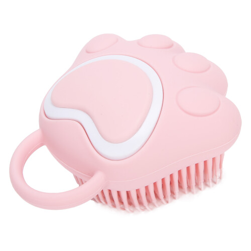 Katzenpfot-Badbürche Silikon Baby Rosa 1