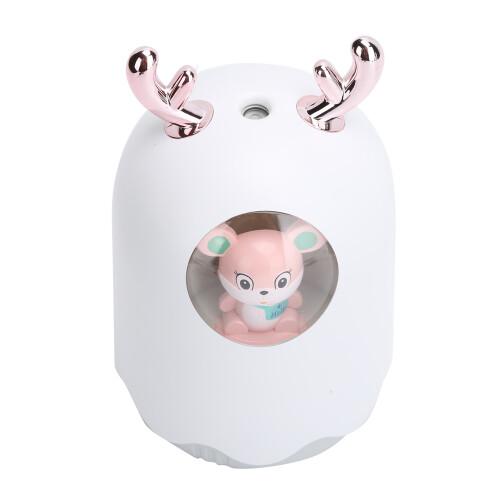 (White) Umidificatore USB Silenzioso Nano Corno Cervo Bianco 2