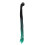 (Black Emerald) Helmet Ponytail Decoration Gradient Dreadlocks Wig Black Cyan 2