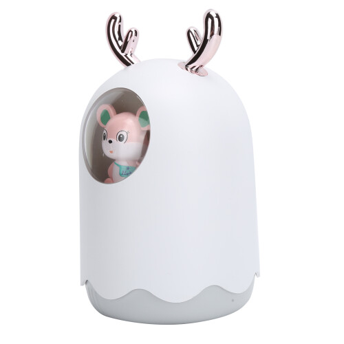 (White) Umidificatore USB Silenzioso Nano Corno Cervo Bianco 1