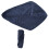 (Blue) Haarhanddoek wrap hoofdband set blauw 4