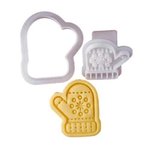 Plastic Biscuit Molds Cookie Embossing Moulds Christmas-Gloves