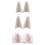 -Light Grey Single three-dimensional pine cone (closed version) 4 2